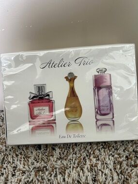 Atelier Trio Eau De Toilette Gift Set - Pink, Gold, Purple Bottles